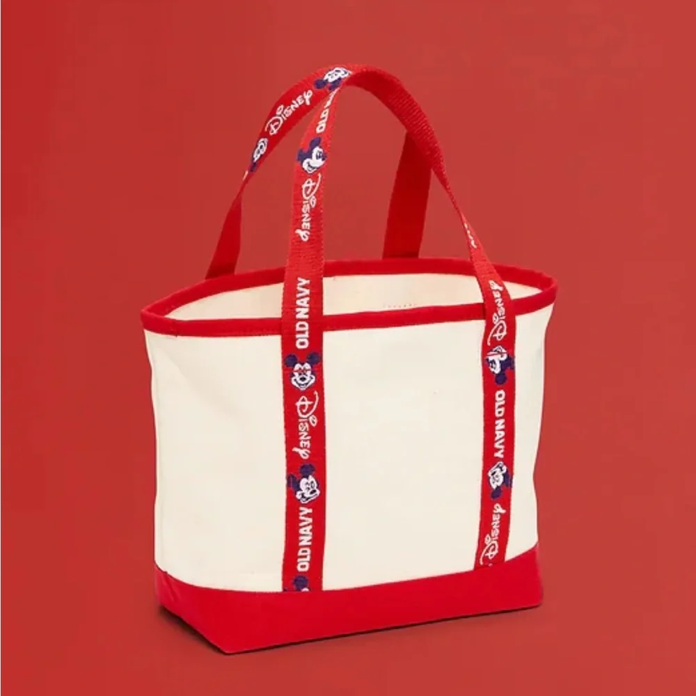 NEW! Disney x Old Navy Collab Limited Edition Mini Mickey Mouse Canvas Tote- NWT